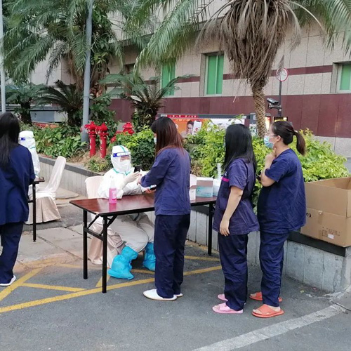 福州美萊全力支援一線大規(guī)模核酸采樣！